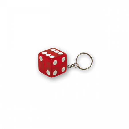 TRIKTOPZ DICE KEY CHAIN CLEAR RED