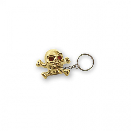 TRIKTOPZ SKULL N BONES KEY CHAIN GOLD