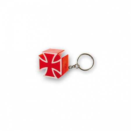 TRIKTOPZ CROSS PIN KEY CHAIN RED