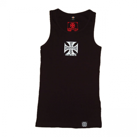 WCC BLACK WIFE BEATER TANK TOP, XS