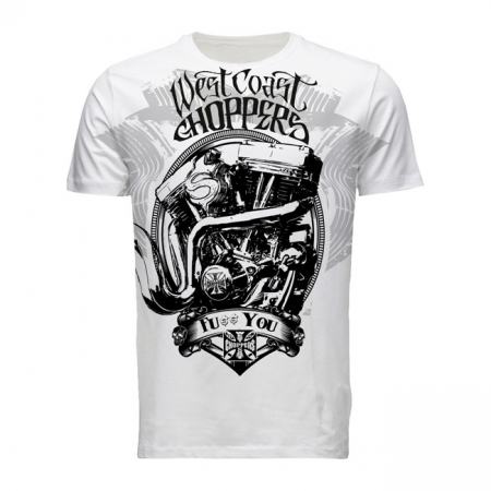 WCC FU$$ YOU WHITE T-SHIRT, SIZE S