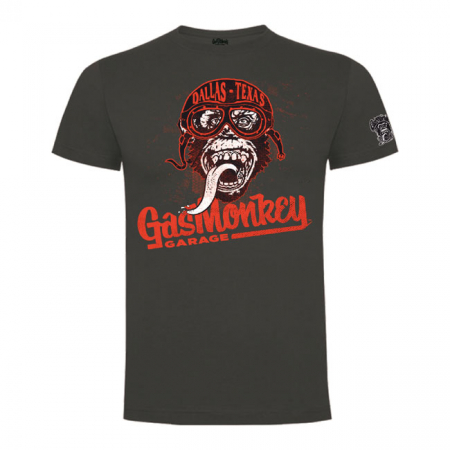 GMG T-SHIRT MONKEY GOGGLES LEAD GREY