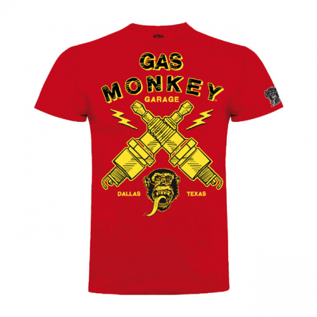 GMG T-SHIRT LIGHTNING PLUGS RED