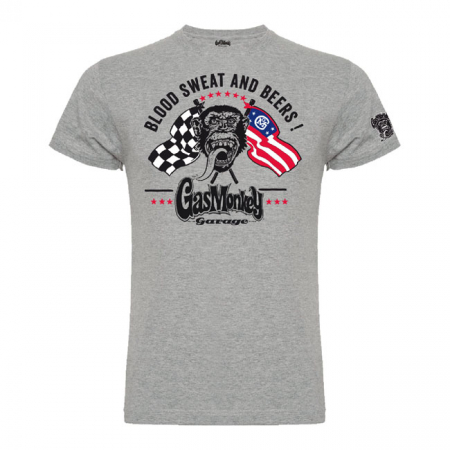 GMG T-SHIRT FLAGS GREY MELANGE