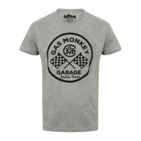 GMG ROUND LOGO T-SHIRT HEATHER GREY