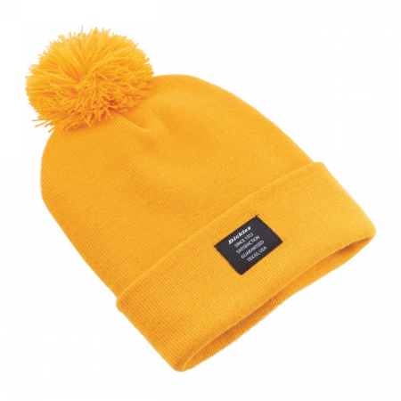 DICKIES EDGEWORTH BOBBLE HAT GOLD ORANGE