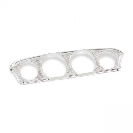 NESS INNER FAIRING GAUGE TRIM BEVELED CHROME