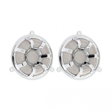 NESS SPEAKER GRILLS BEVELED CHROME