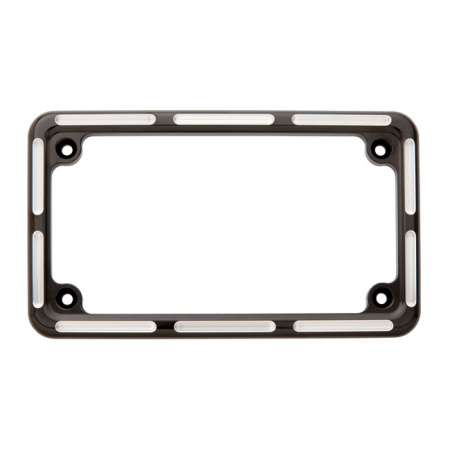 NESS BILLET ALU LICENSE PLATE FRAME SLOT TRACK