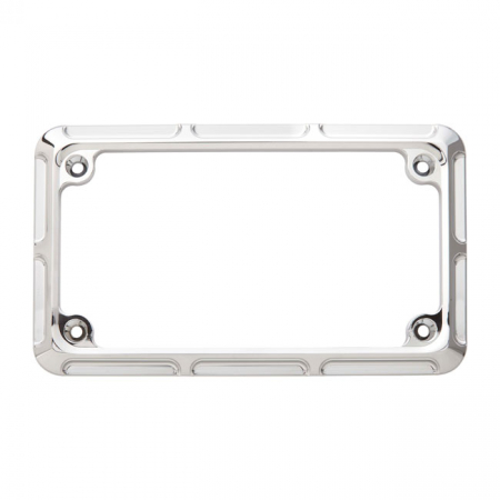 NESS LICENSE PLATE FRAME BEVELED. CHROME