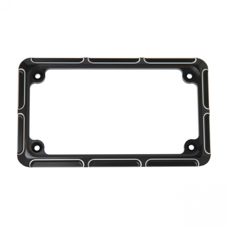 NESS LICENSE PLATE FRAME BEVELED. BLACK