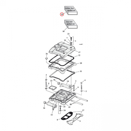 COMETIC EST ROCKER COVER GASKET SET