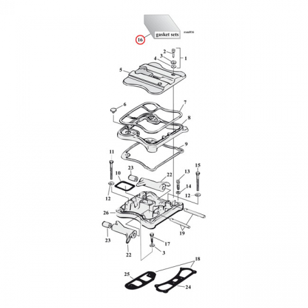 COMETIC EST ROCKER COVER GASKET SET