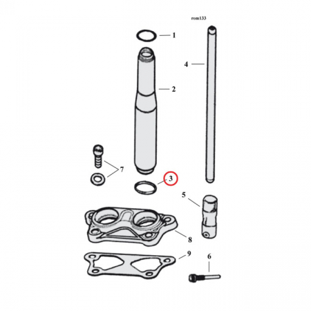 COMETIC O-RING, PUSHROD COVER. LOWER