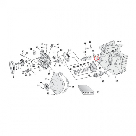 COMETIC, O-RING CRANKCASE TO CAM SUPPORT