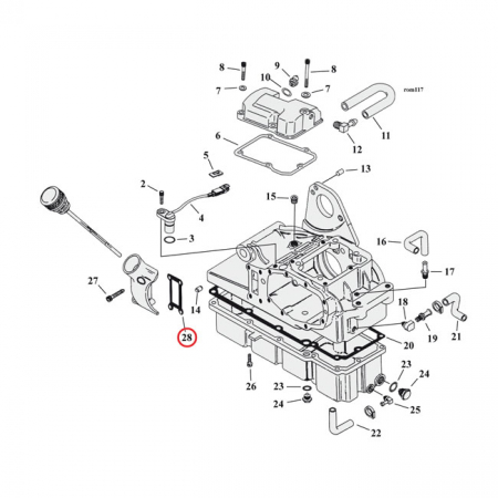 COMETIC, GASKET TRANSMISSION OIL SPOUT (FILLER) .031" FIBER