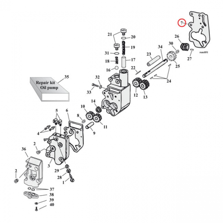 COMETIC GASKETS, OIL PUMP BODY TO CASE