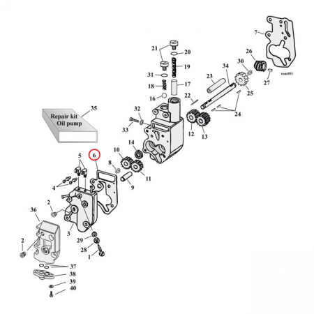 COMETIC, OIL PUMP BODY TO COVER GASKET. FIBER