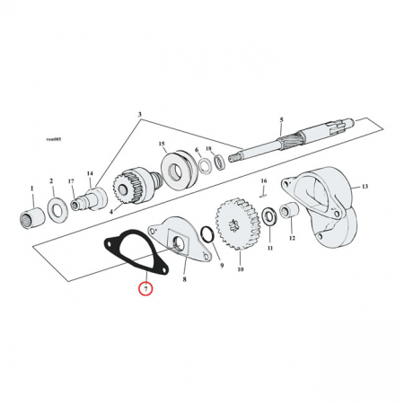 COMETIC, GASKET OIL DEFLECTOR PLATE STARTER. FIBER