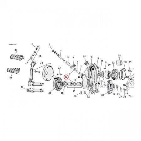 COMETIC FLAT O-RING, KICKSTART SHAFT