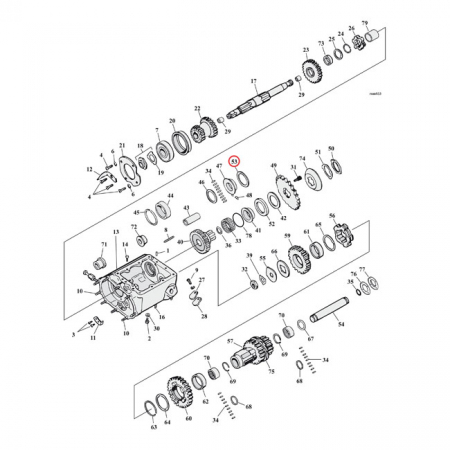 COMETIC, CORK WASHER TRANSMISSION MAINSHAFT