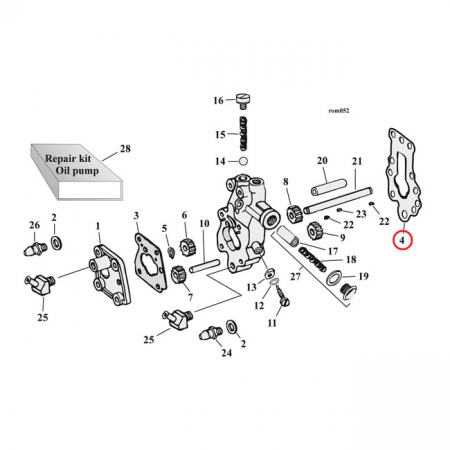 COMETIC, OIL PUMP BODY TO CASE GASKET. FIBER