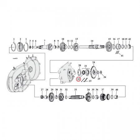 COMETIC, OIL SEAL TRANSMISSION MAINSHAFT. RUBBER OD