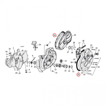 COMETIC, GASKET PRIMARY COVER. .060" AFM