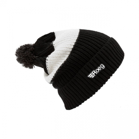 ROEG AVERELL POM KNIT BEANIE BLACK/WHITE/BLACK