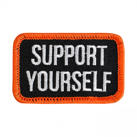 BILTWELL SUPPORT PATCH BLACK/WHITE/ORANGE