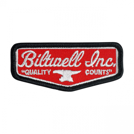 BILTWELL SHIELD PATCH RED/GREY/BLACK