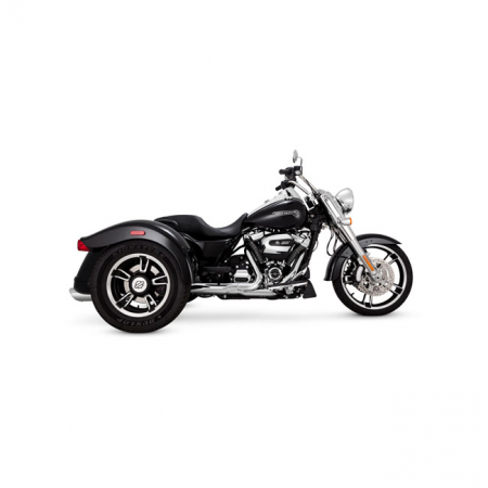 VANCE & HINES, 4" TWIN SLASH ROUND SLIP-ONS. CHROME