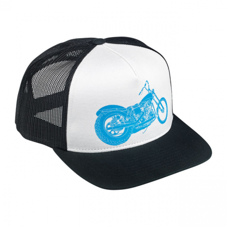 BILTWELL SWINGARM TRUCKER HAT BLACK/WHITE