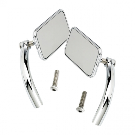 BILTWELL, UTILITY PERCH MOUNT MIRROR SET. CHROME