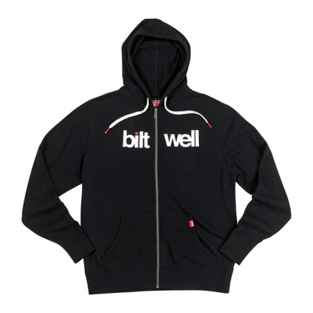 BILTWELL HELVETICA ZIP-UP THIN HOODIE BLA