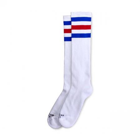 AMERICAN SOCKS KNEE HIGH AMERICAN PRIDE, BLUE/RED/BLUE STRIP