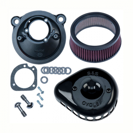 S&S, MINI TEARDROP STEALTH AIR CLEANER KIT. GLOSS BLACK