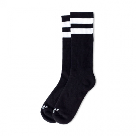 AMERICAN SOCKS MID HIGH BACK IN BLACK KID