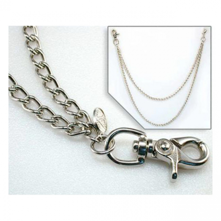 AMIGAZ SPLICER CHROME DOUBLE LONG WALLET CHAIN