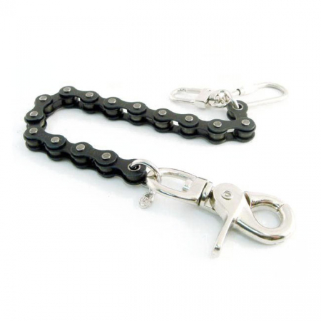 AMIGAZ BLACK BIKE CHAIN KEY LEASH 8"