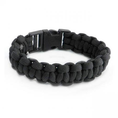 AMIGAZ PARA CORD BLACK BUCKLE BRACELET