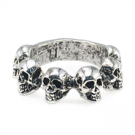 AMIGAZ MULTI SKULL RING SIZE 11