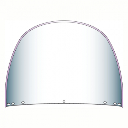 NATIONAL CYCLE, REPL. BEADED TOP WINDSHIELD WINDOW. CLEAR