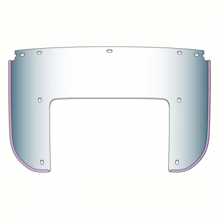 NATIONAL CYCLE, BEADED 7-BOLT LOWER WINDOW. CLEAR