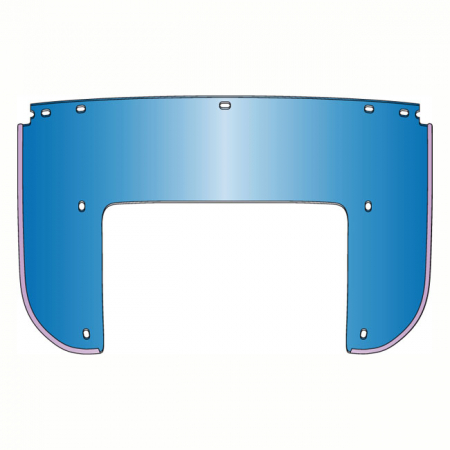 NATIONAL CYCLE, BEADED 7-BOLT LOWER WINDOW. BLUE