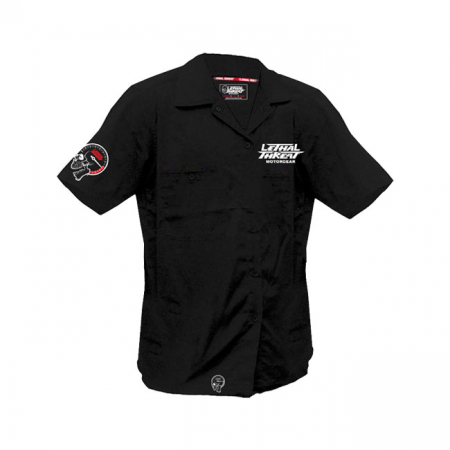 LT, GREY USA SKULL WORK SHIRT