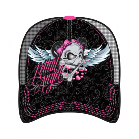 LT, GIRL SKULL TRUCKER CAP