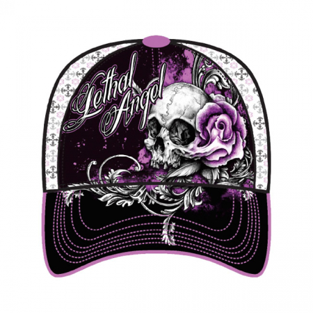 LT, FLORAL SKULL ROSE CAP