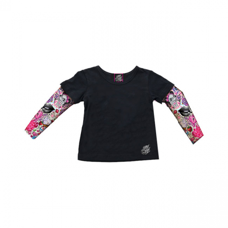 LT, KIDS TATTOO SLEEVE SHIRT ANGEL WINGS