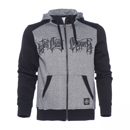 WCC OG CROSS ZIP HOODIE MELANGE GREY/BLACK